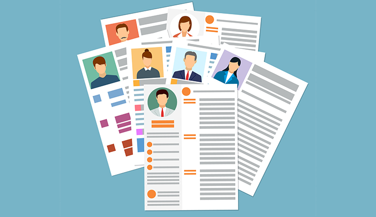 An illustration of a group of CVs