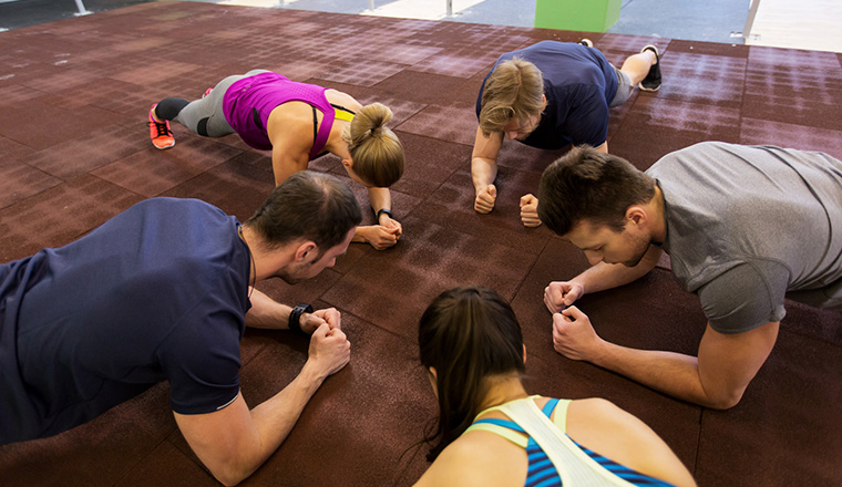 People doing a plank