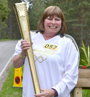 Call centre worker takes part in Olympic Relay