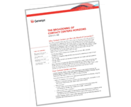 Free White Paper – The Broadening of Contact Center Horizons