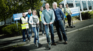 Contact centre employees get fitter with micro scooters