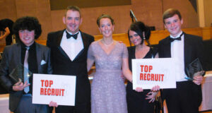 Teenagers win jobs in a contact centre