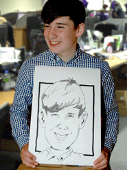 Call centre hires caricaturist to reward agents