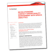 White Paper: Quality Management and Speech Analytics