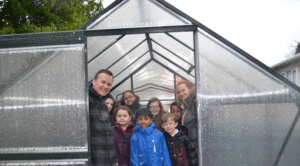 Contact centre sources shed for local school