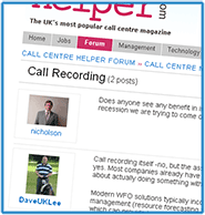 Call Centre Helper launches a new Forum