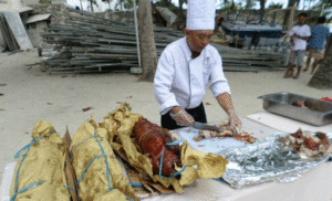 Agents celebrate on the beach