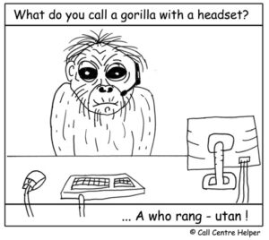 Cartoon of the Month – What do you call a gorilla with a headset?