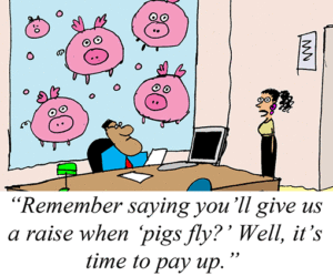 Cartoon of the Month – When Pigs Fly