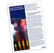 White Paper: Speech Analytics Goes Mainstream