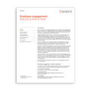 White Paper: Employee Engagement – Not Just a Nice to Have