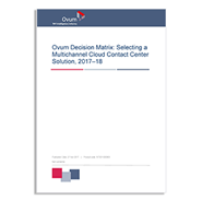 White Paper: OVUM Decision Matrix Report (2017)