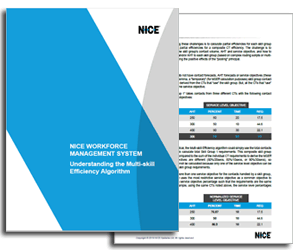 White Paper: WFM – Understanding the Multi-Skill Efficiency Algorithm