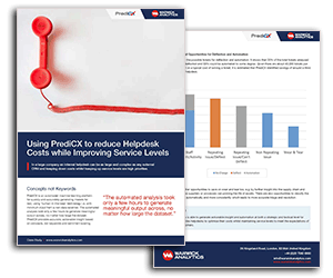 White Paper: PrediCX Reduces Helpdesk Costs and Improves Service Level