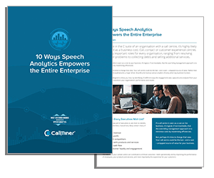White Paper: 10 Ways Speech Analytics Empowers the Entire Enterprise
