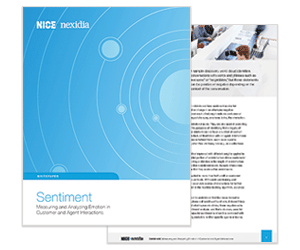 White Paper: Sentiment Measuring and Analysing Emotion in Customer and Agent Interactions