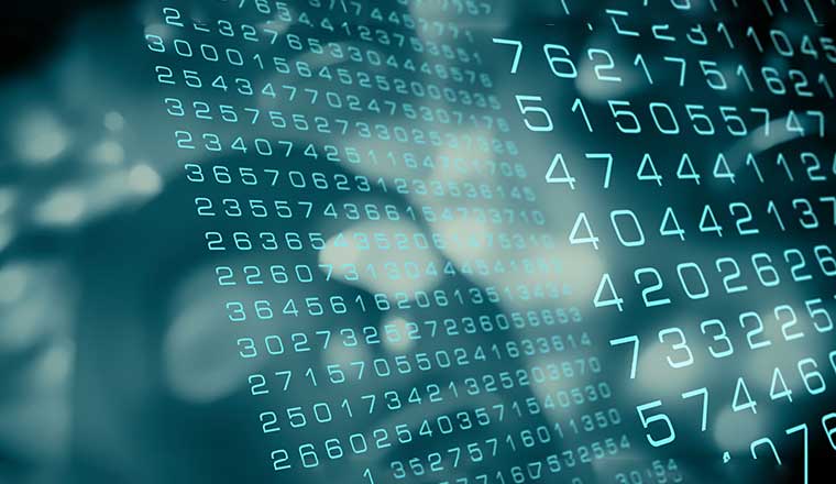 A picture of number data