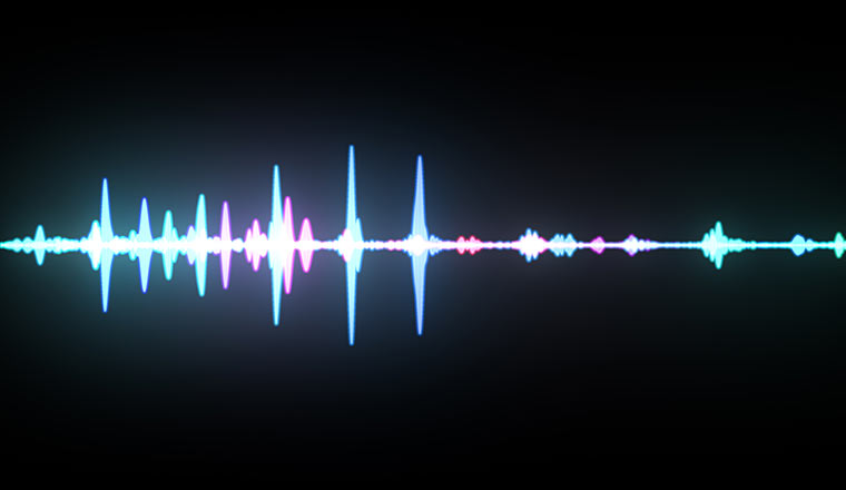 Multicolor waveform spectrum audio concept