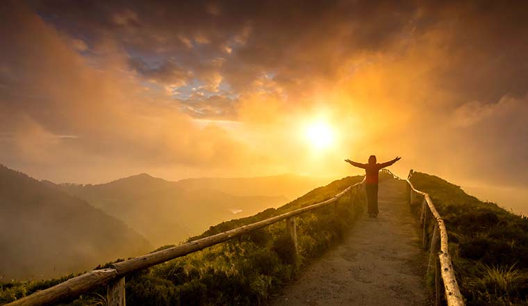 path to sunset - customer journey concept