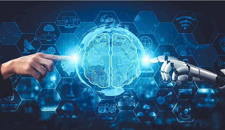 touching digital brain