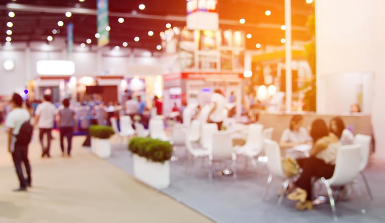 abstract blurred event with people for background