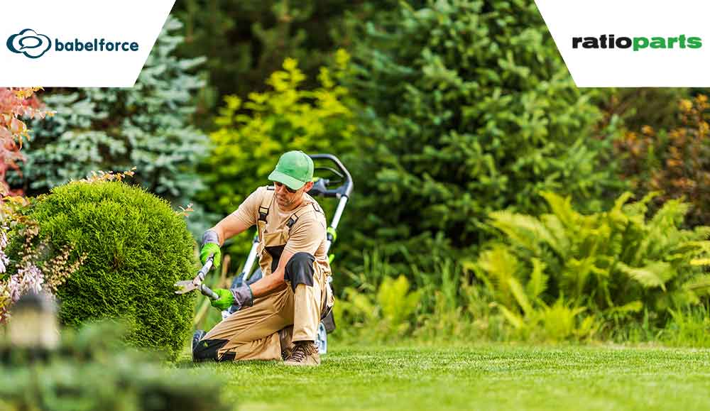 Professional garden working