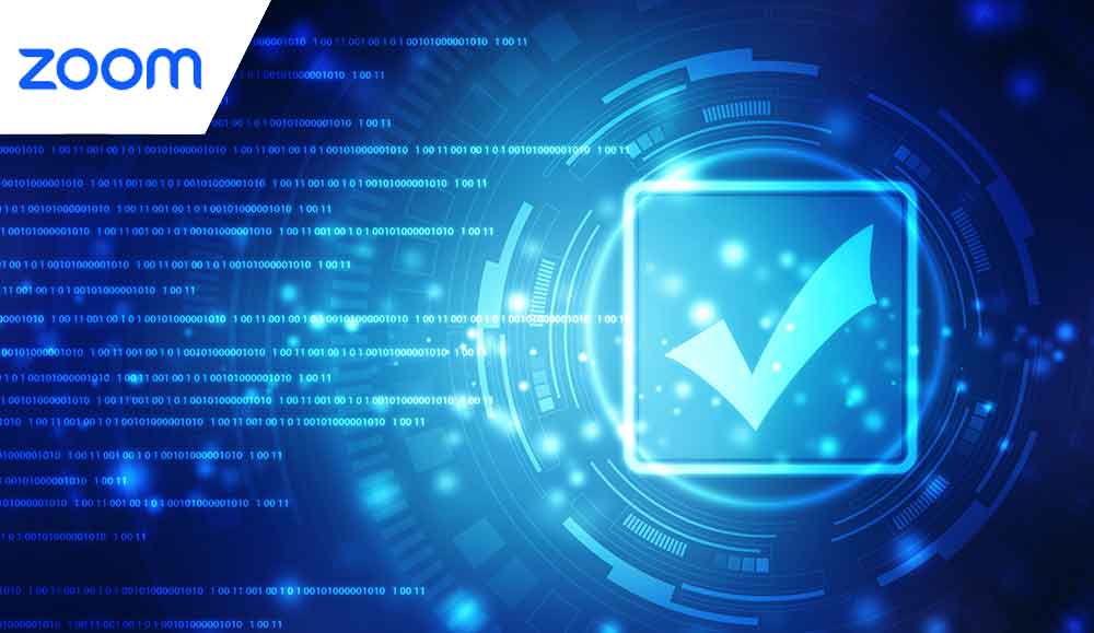 Check mark symbol in digital background