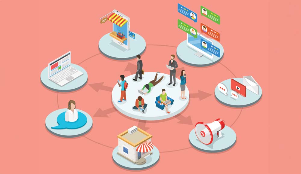 Omnichannel vector concept