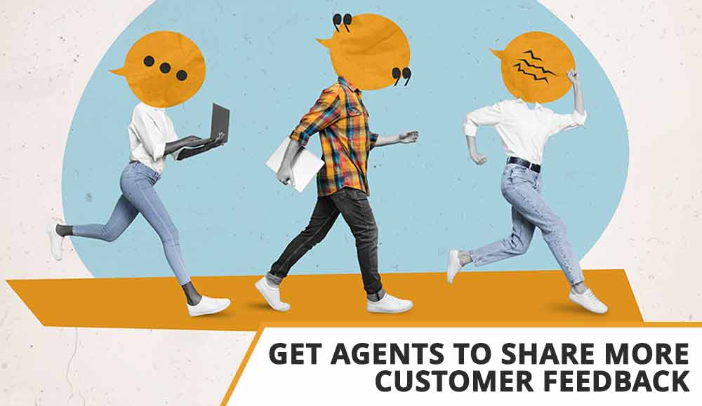 Charing feedback and ideas concept with three people with speech bubbles over heads