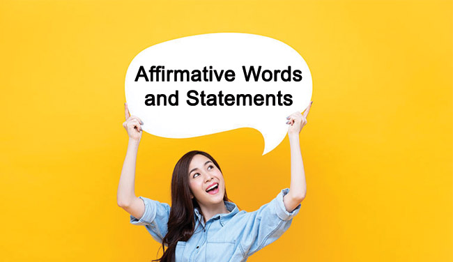 Person holding and looking up to speech bubble