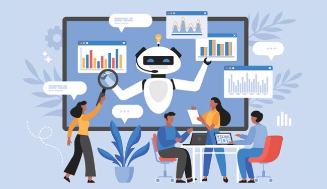 AI in a business concept