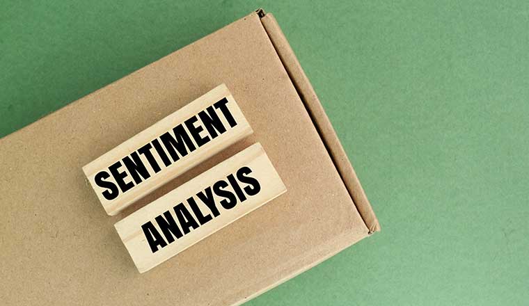 Sentiment analysis on blocks