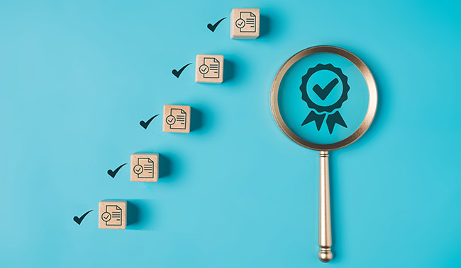 Quality assurance compliance conecpt