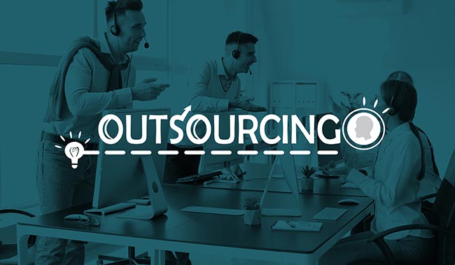 Team of technical support agents working in office