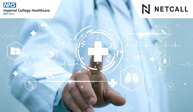 A medical worker touch medical cross shape and healthcare