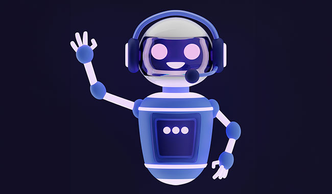 AI Agent on dark blue background
