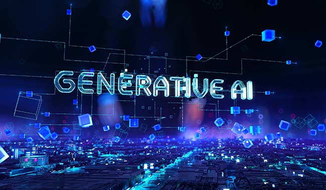 Text that says 'Generative AI' on it