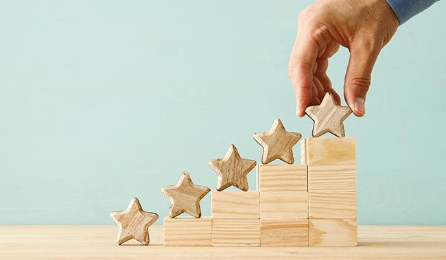 Steps with stars on them