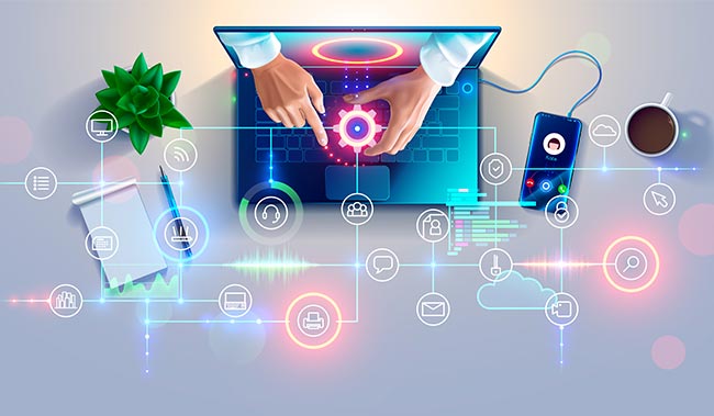 Remote support online concept