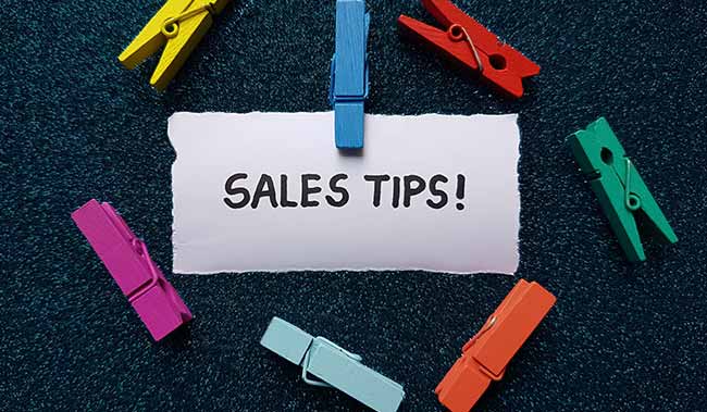 Sales tips concept