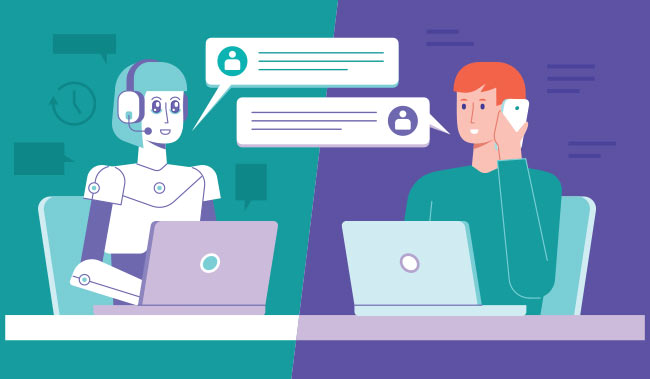 Robot agent on the phone to a human caller