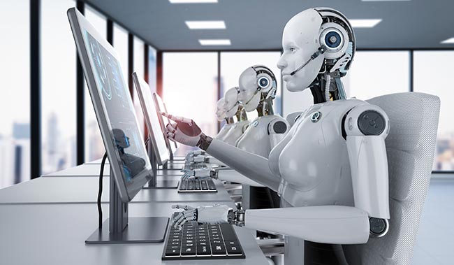 Robots working as call centre agents