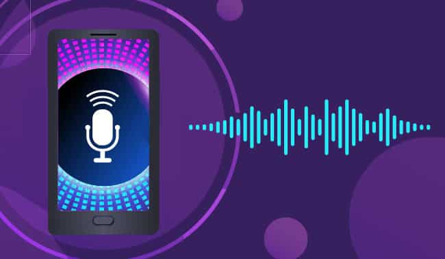 Phone with a speech icon on