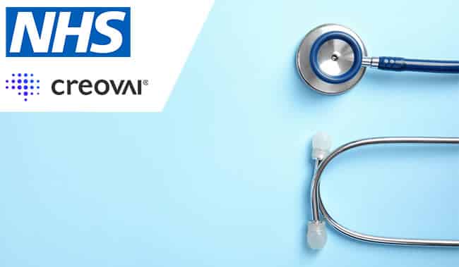 Stethoscope on blue background