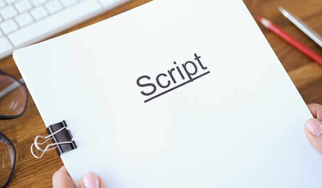 Notepad with word script on the top