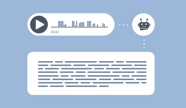 AI transcript concept