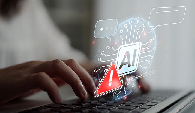 AI interface showing prompt error warning and system alert.