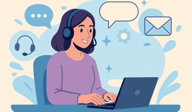 Customer service agent using different channels