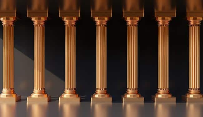 Seven golden pillars
