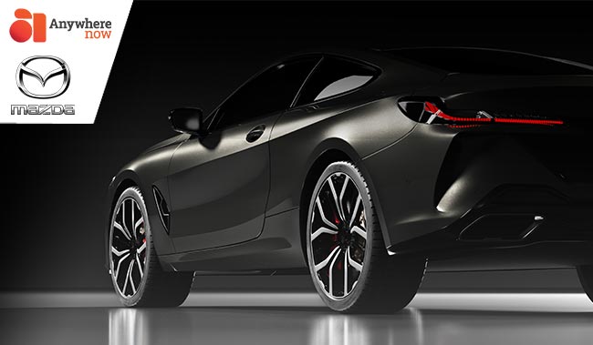 Car on a dark black background